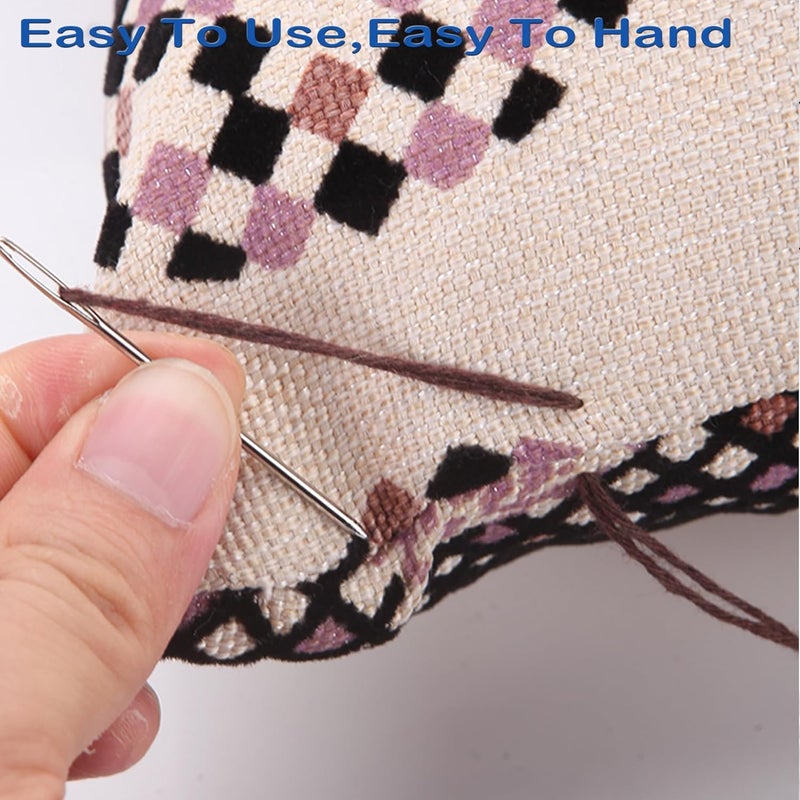 Orrdice Large-Eye Blunt Needles, Sewing Needles, Stainless Steel Embroidery Thread Needle, Handmade Yarn Knitting Needles Leather Needle, Suitable for Crochet Project. (15 PCS) - Image 5